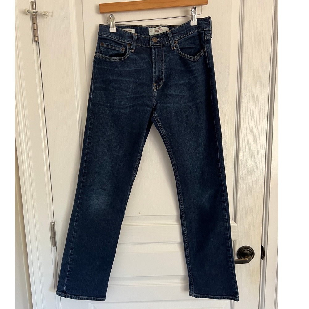 Hollister Classic Straight Jeans Mens Dark Wash Epic Flex 31x32 Y2K Minamalist